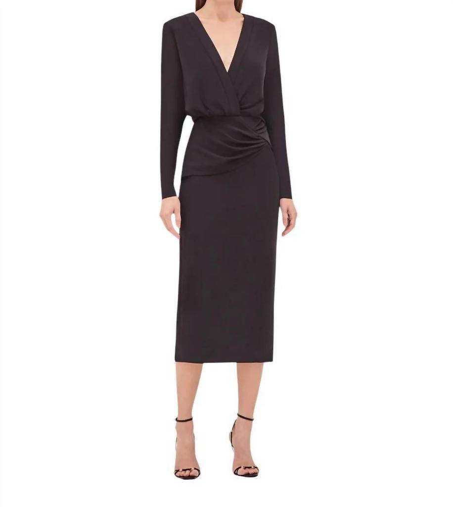 Alexis Frasier Midi Dress In Black