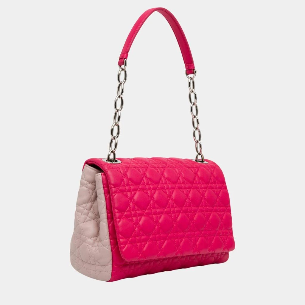 Dior Dior Pink Leather Lambskin Cannage Soft Flap Bag 2