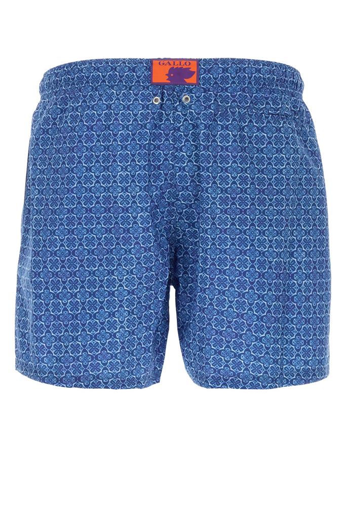GALLO Printed polyester swimming shorts