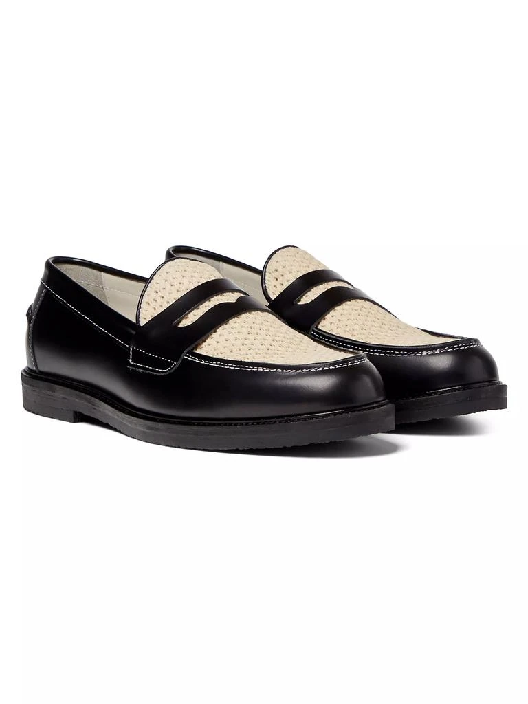 Wilde Rattan Leather Penny Loafers – On Sale Now with Up to  display picture 1