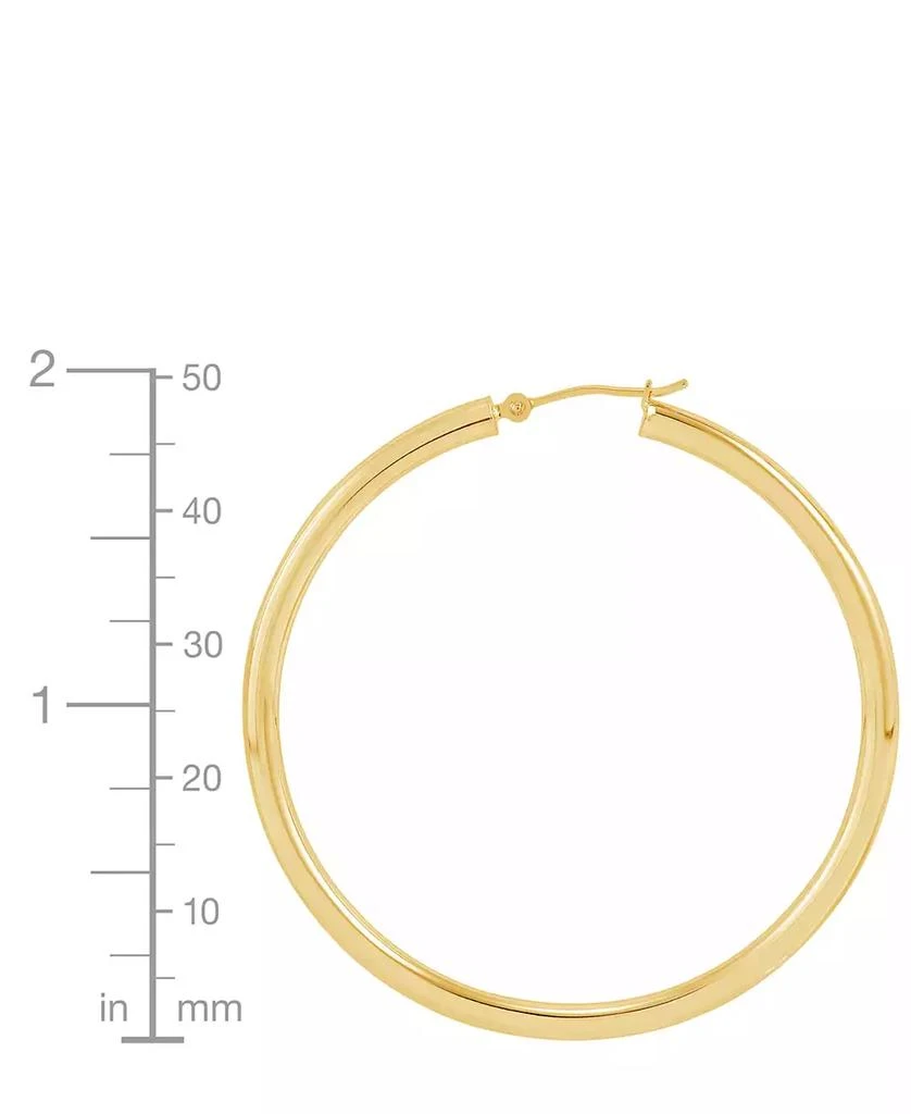 Macy's Polished Thin Tube Hoop Earrings (3mm) in 14k Gold (18mm) 4