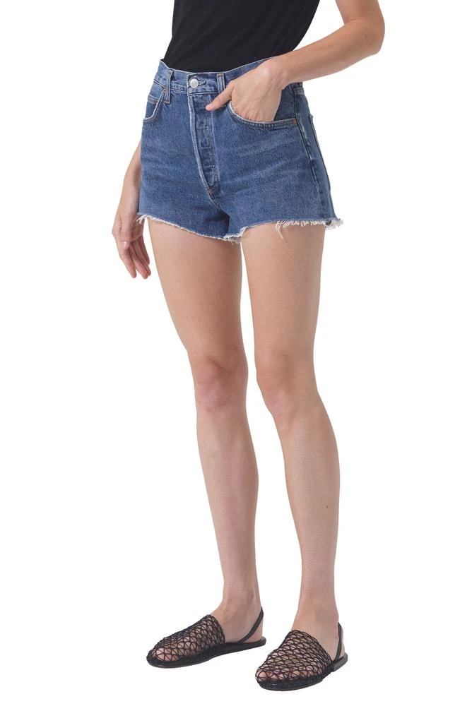 AGOLDE Cutoff High Waist Organic Cotton Denim Shorts 1