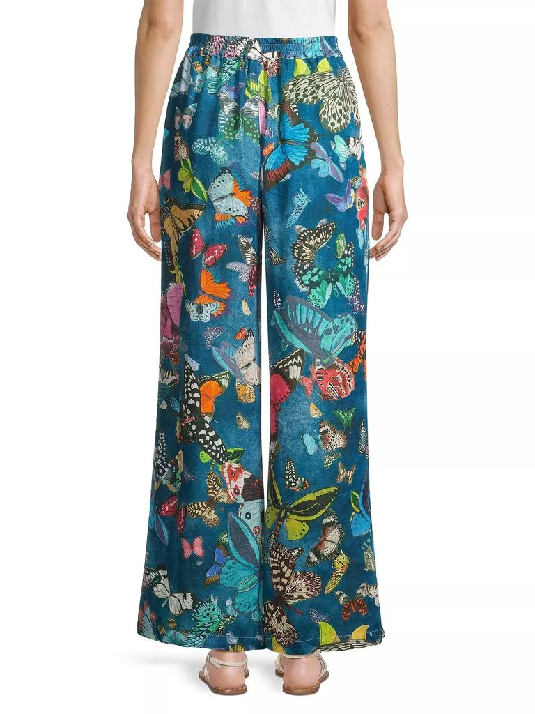 120% Lino Linen Butterfly Wide-Leg Pants 5