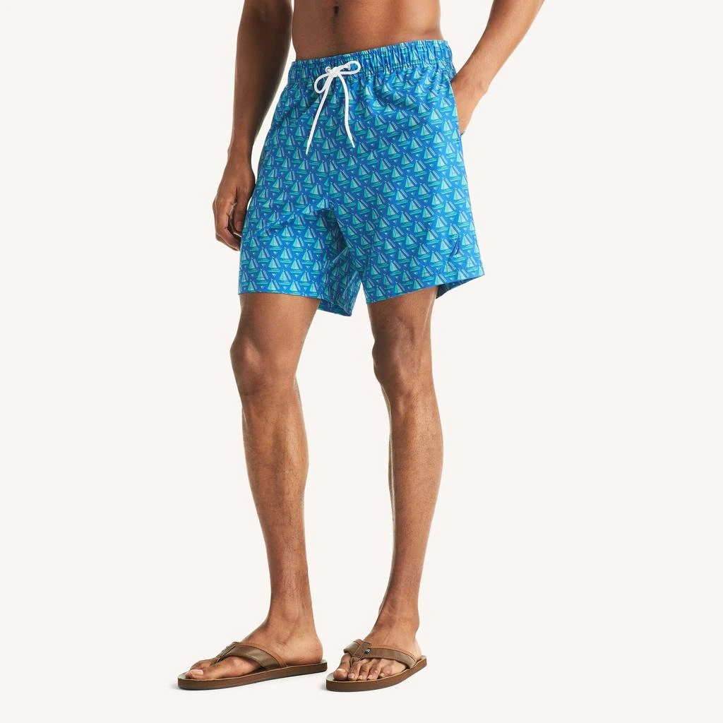 Nautica Mens 7" Printed Quick-Dry Swim 2