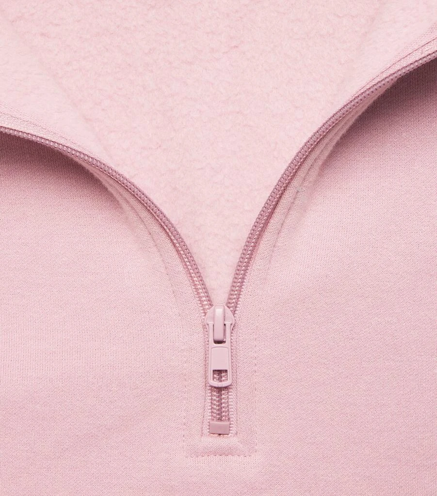 SKIMS Fleece Cropped Half-Zip Sweater 5