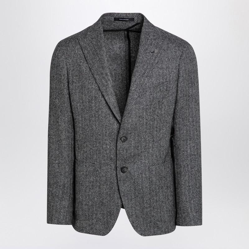 TAGLIATORE Tagliatore Single-Breasted Herringbone Jacket