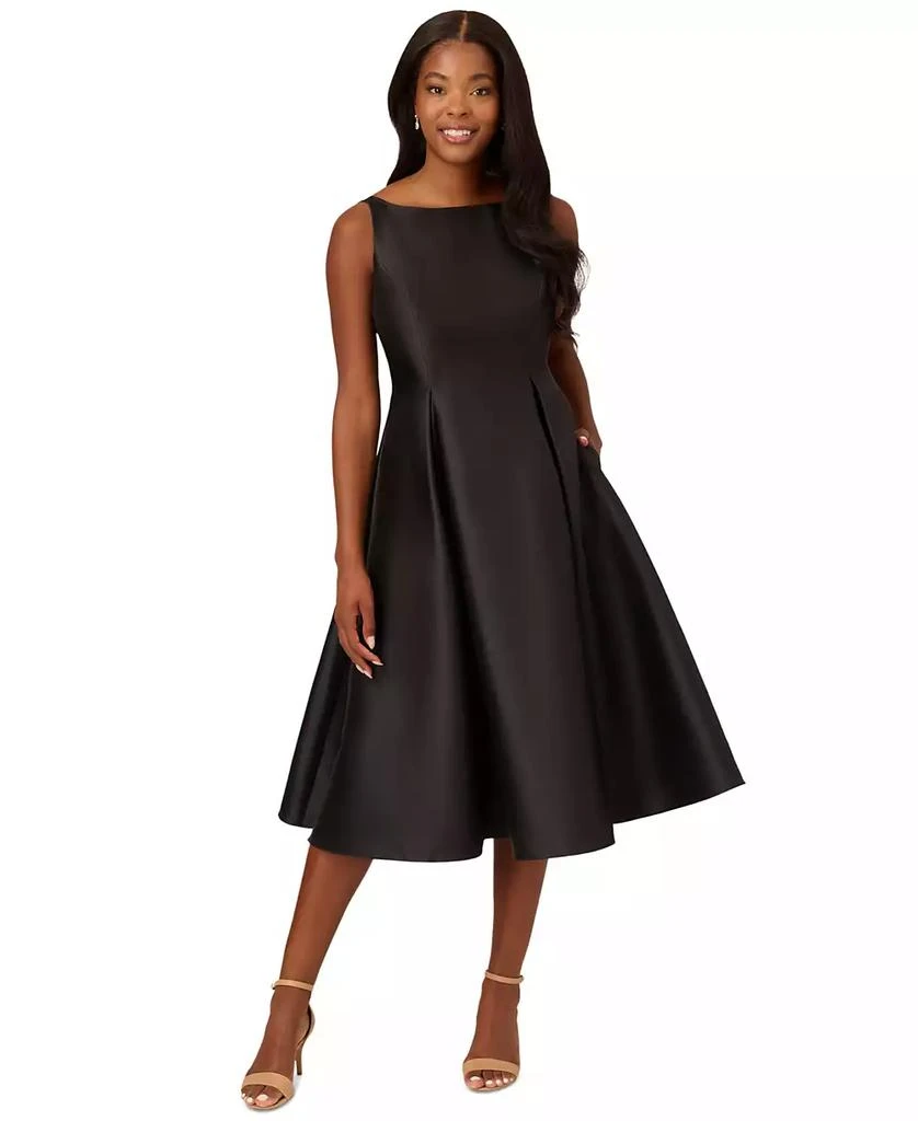 Adrianna Papell Boat-Neck A-Line Dress 1