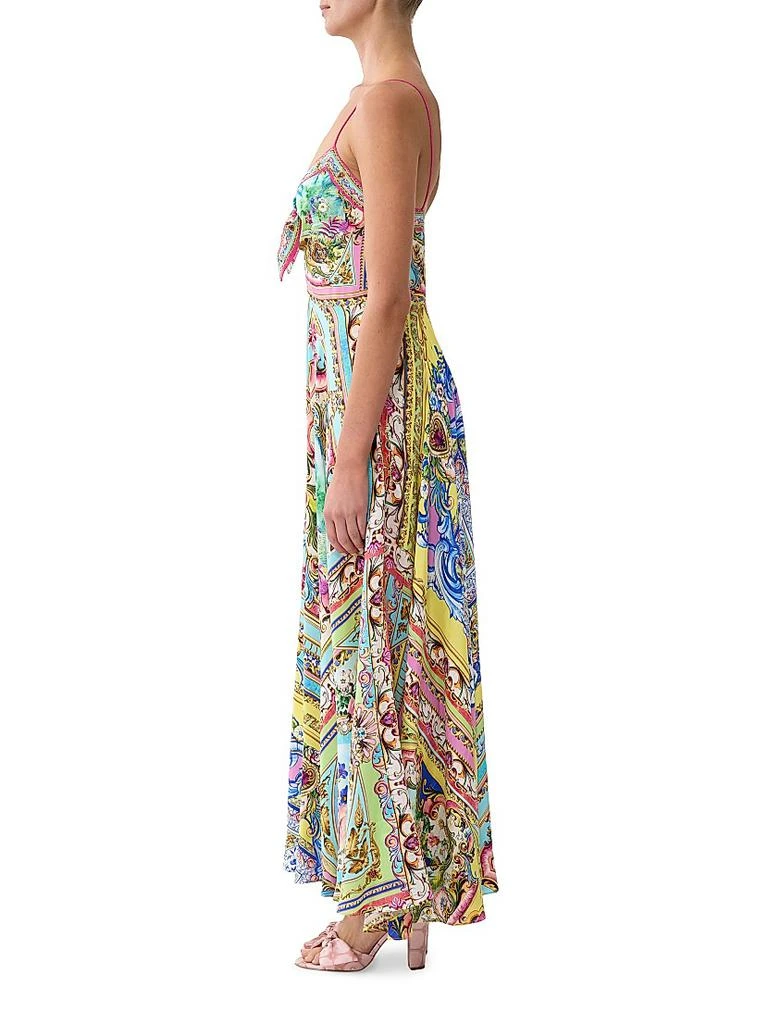 Shop Spirit of Santa Maria Tie-Front Silk Maxi Dress on Sale at BeyondStyle   Get 50% Off Spirit of Santa Maria Tie-Front Silk Maxi Dress with  Limited-Time Flash Deals, Exclusive Discounts, and