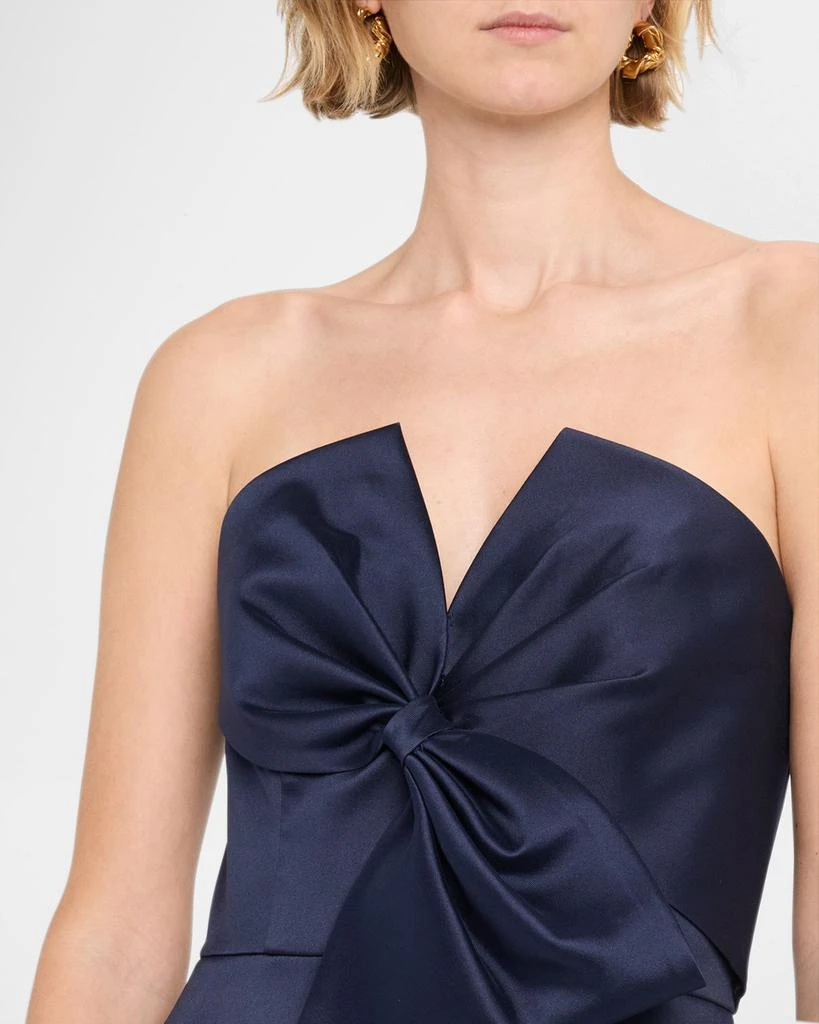Aidan Mattox Strapless Bow-Front Stretch Mikado Midi Dress 5