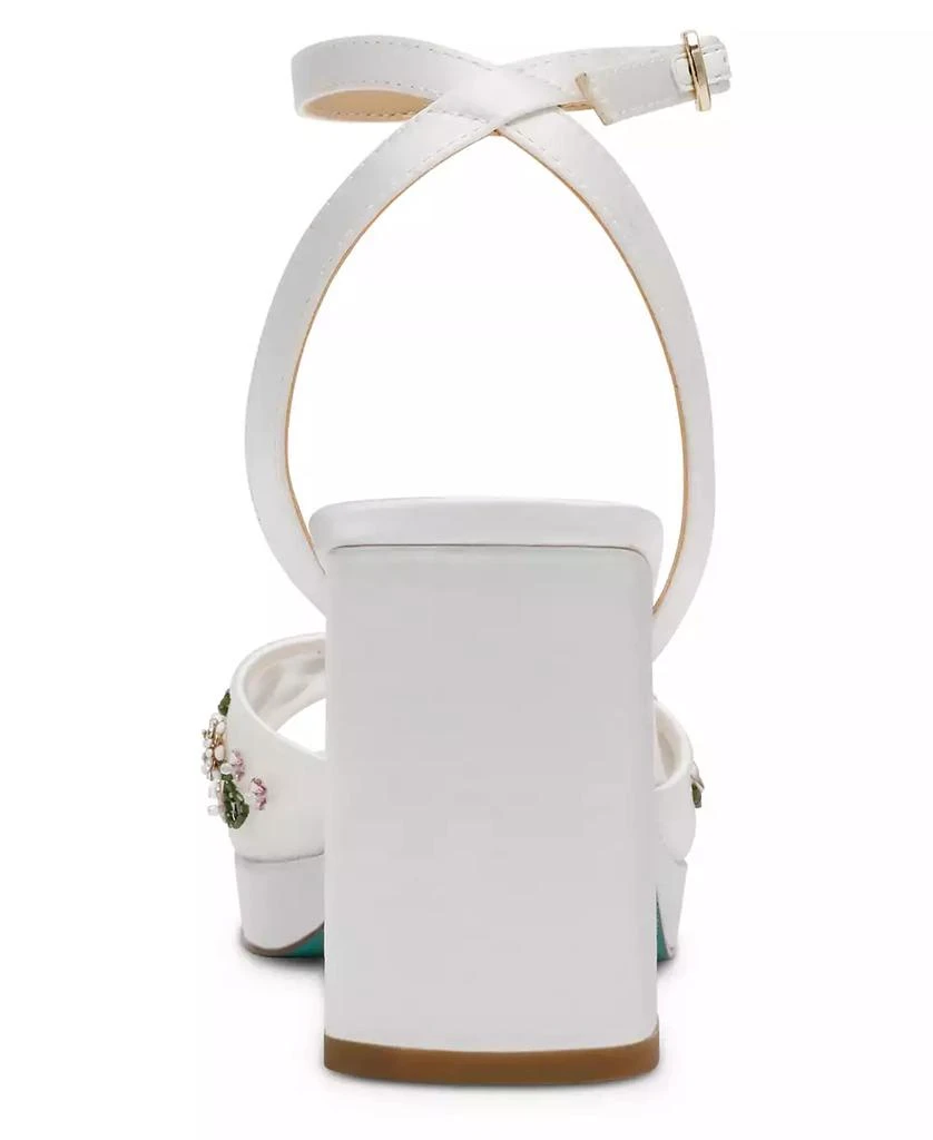 Betsey Johnson Women
s Kirra Floral Beaded Platform Dress Sandals 3
