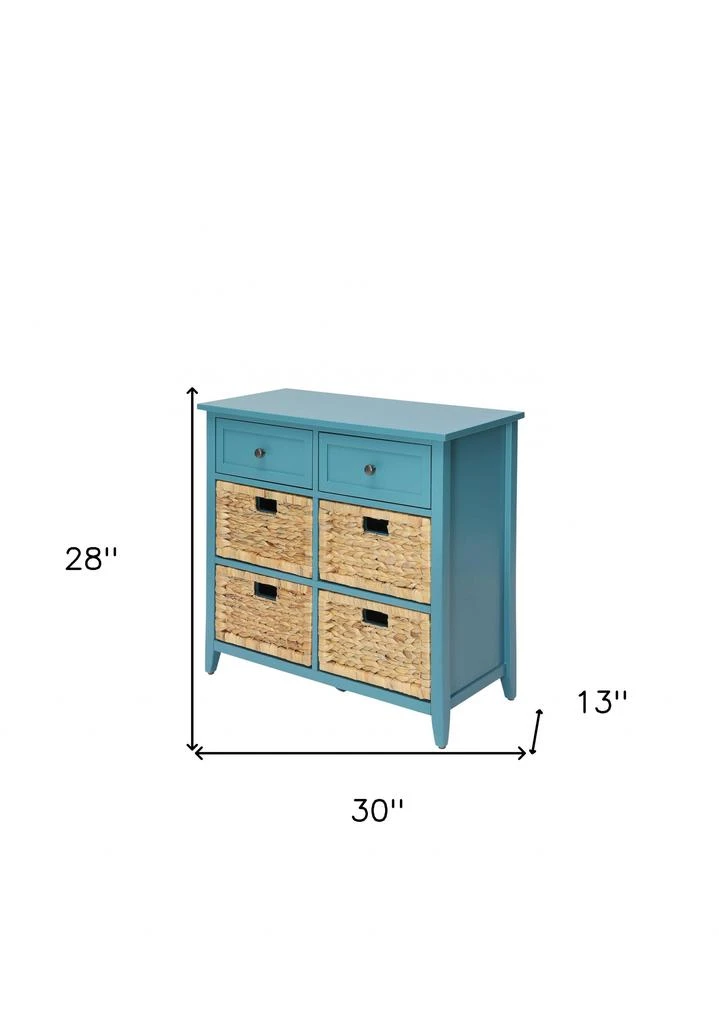 Hivvago Pop Of Color Teal Accent Chest With Storage 4