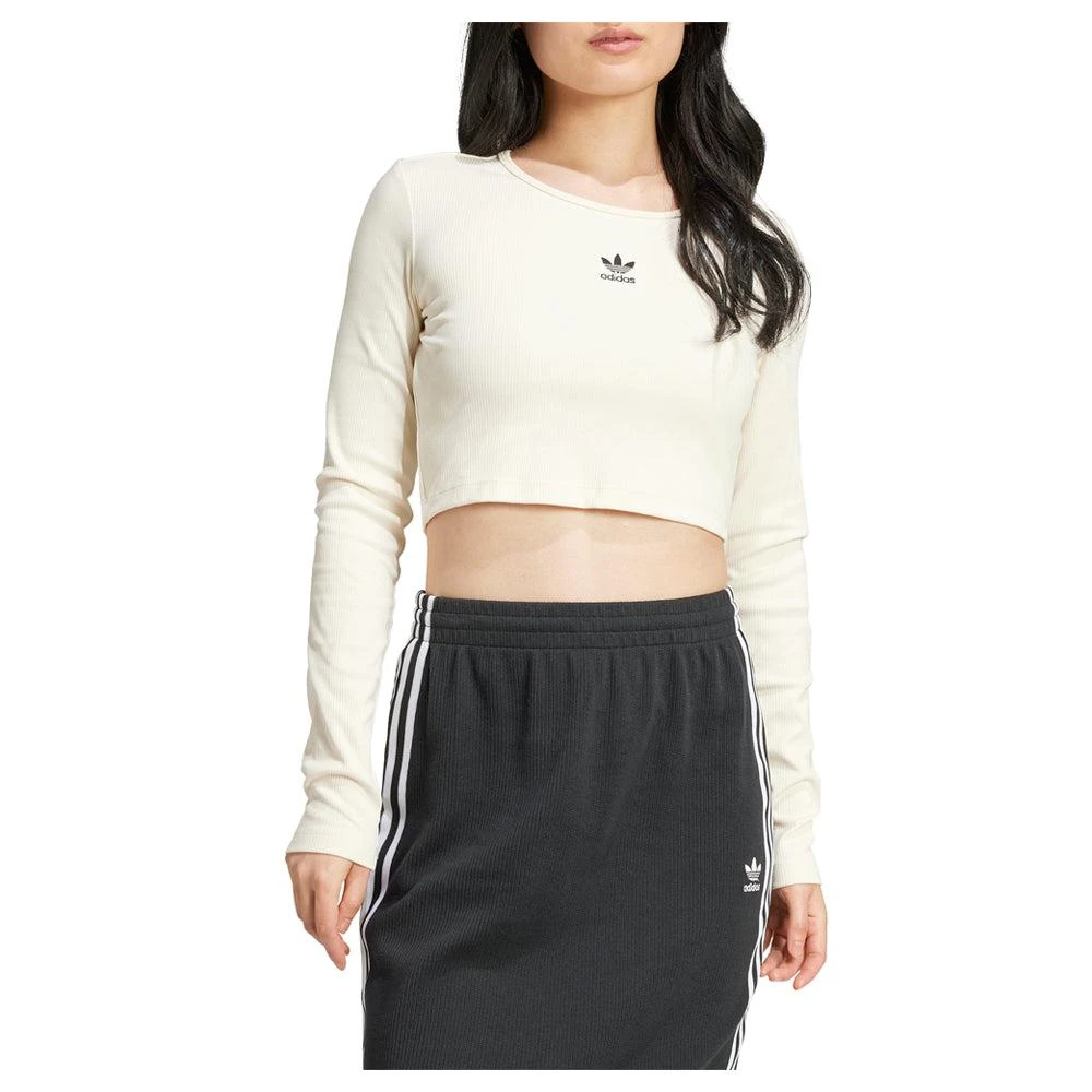 Adidas Essentials Crop Crew Neck Long Sleeve T-Shirt