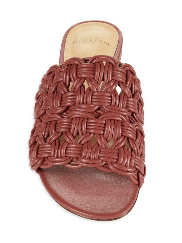 Alexandre Birman Sammy Leather Flat Sandals 5