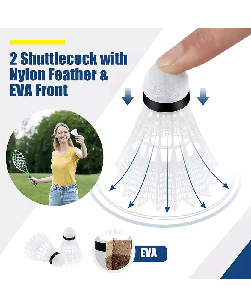 HONGGE 14 ft Adjustable Badminton Net Stand with Portable Carry Bag 6