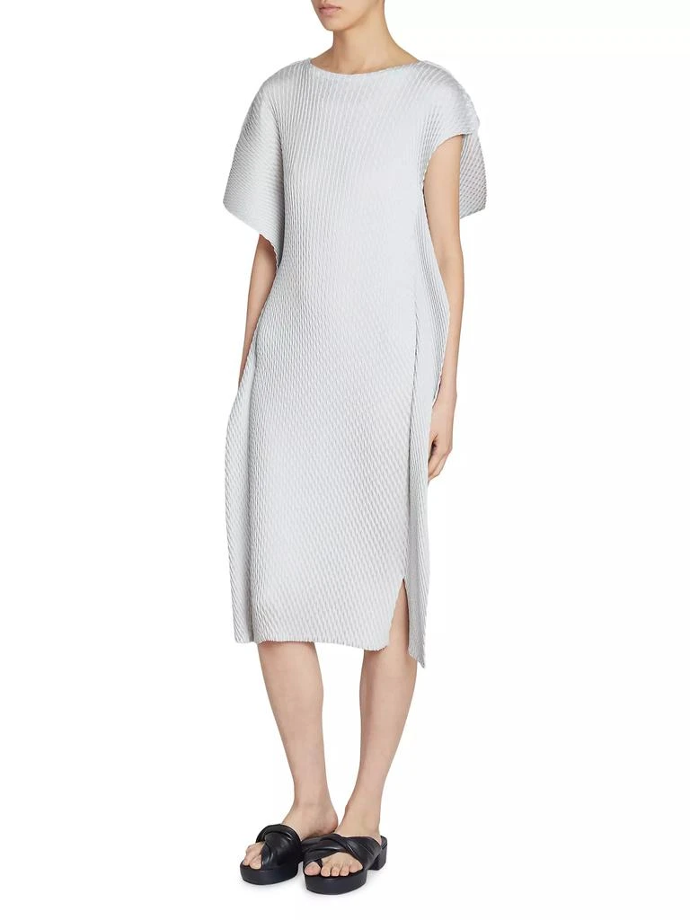Issey Miyake Sleek Pleats Asymmetric Midi-Dress 4