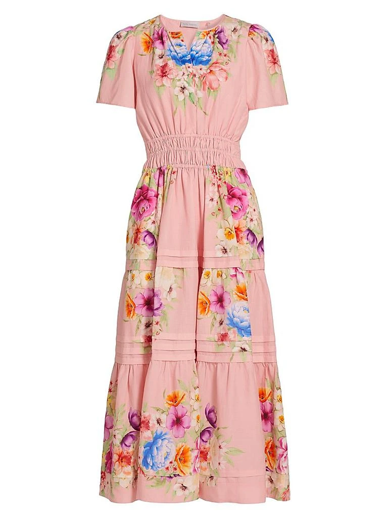 chinese dress ladies Maxi linen dress AGRA in White main image 0