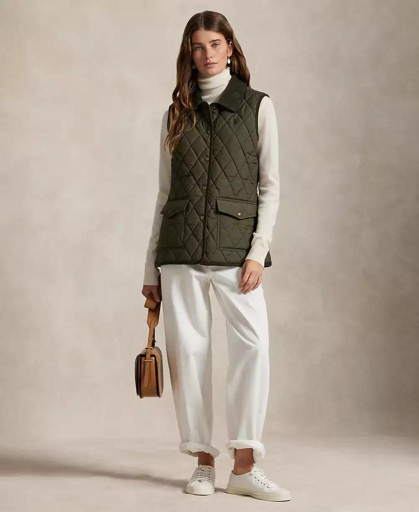 Ralph Lauren Women
s Corduroy-Trim Quilted Vest