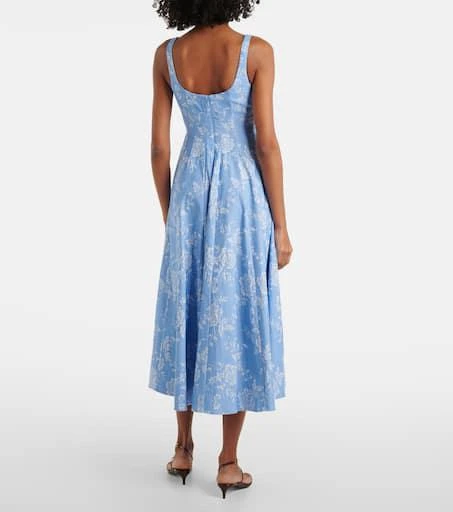 Staud Wells floral pleated corset dress 3
