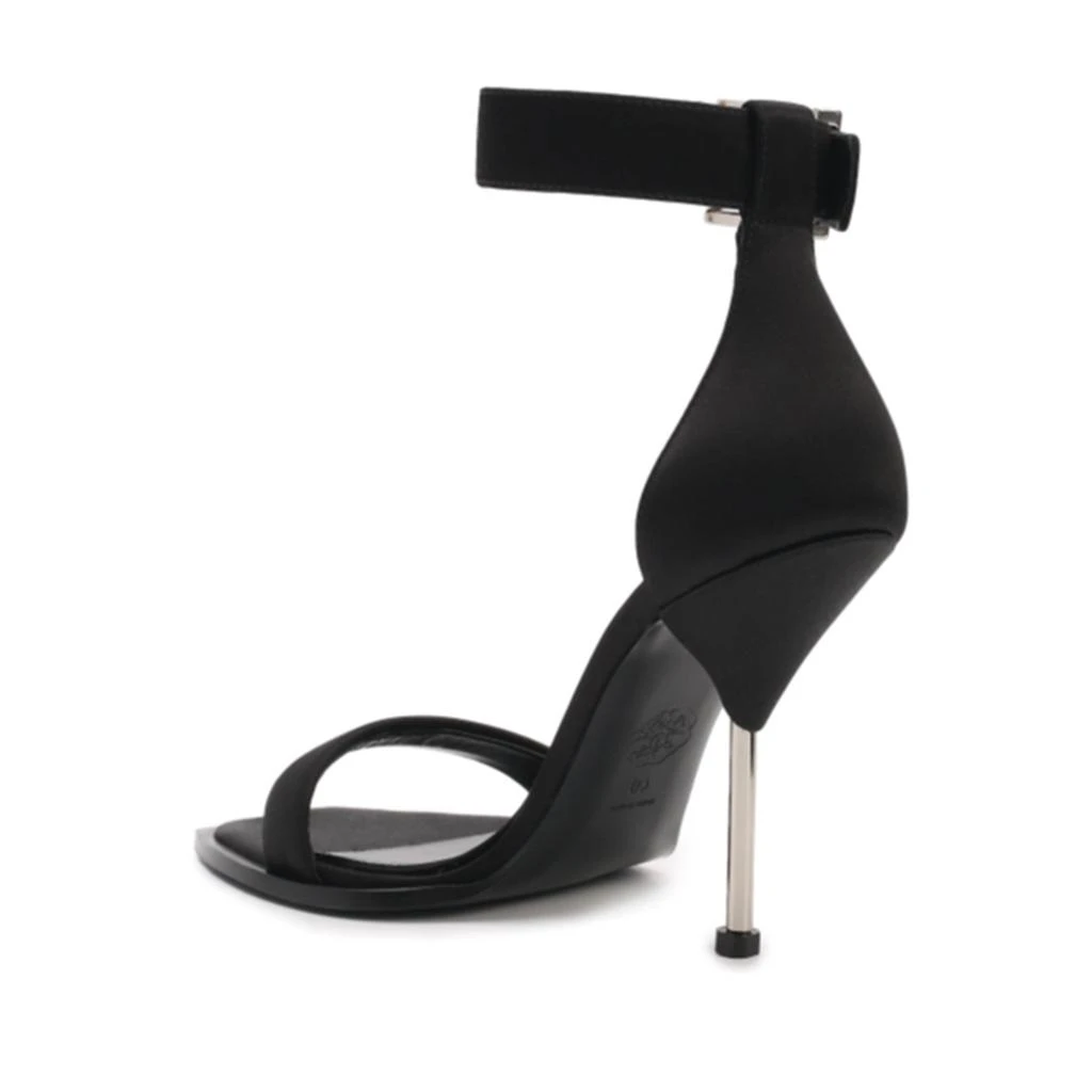Alexander McQueen Alexander Mcqueen Silk Satin Heel Sandals 3