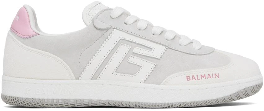 Balmain Pink & Off-White Swan Sneakers 1