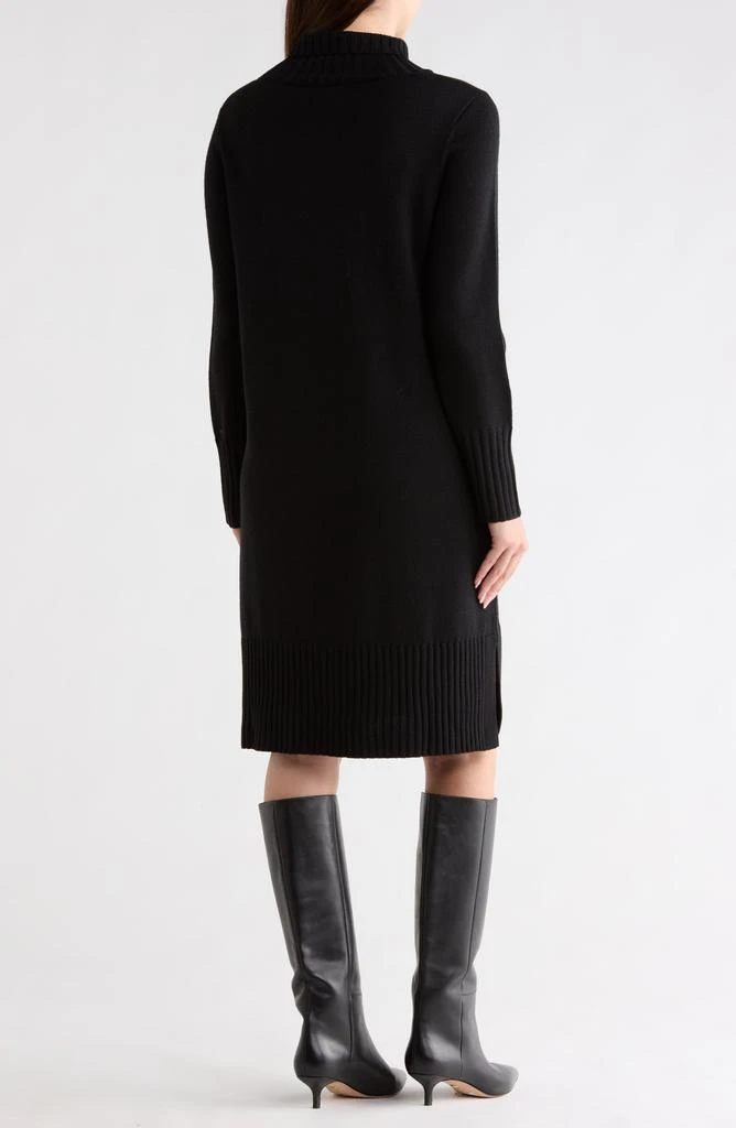Eileen Fisher Turtleneck Long Sleeve Merino Wool Sweater Dress 2