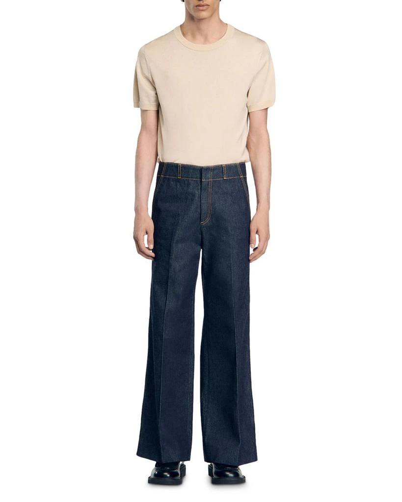 Sandro Vintage Flare Jeans in Raw Denim 2
