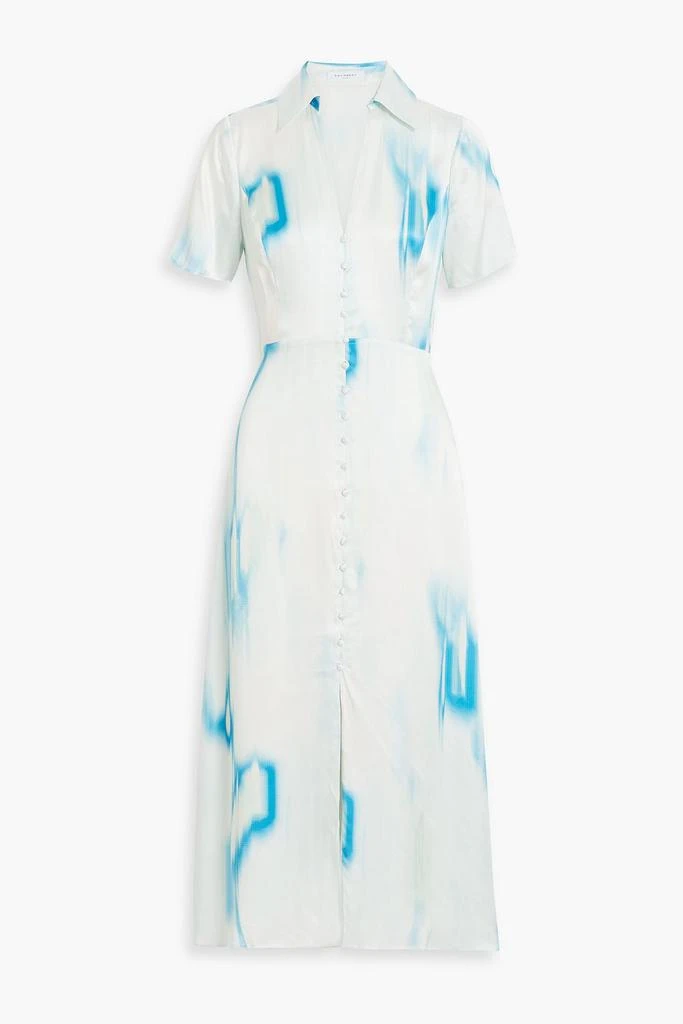 EQUIPMENT Balisa tie-dyed washed-silk midi shirt dress 1