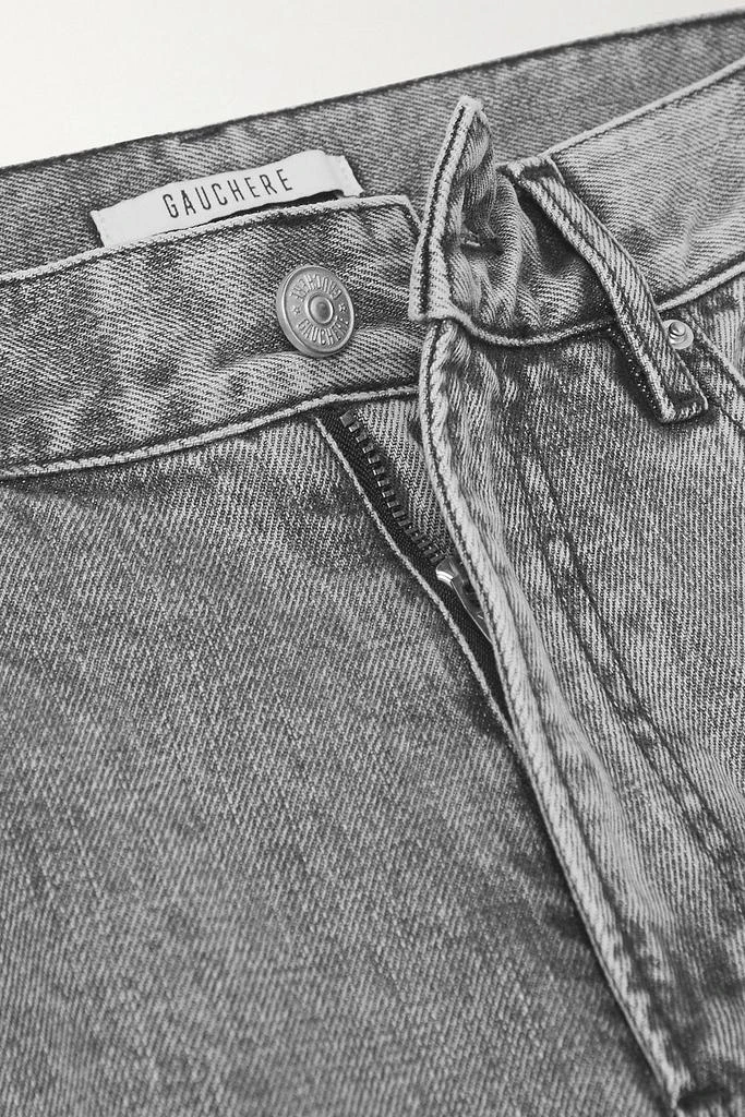 GAUCHERE Bleached high-rise straight-leg jeans 4