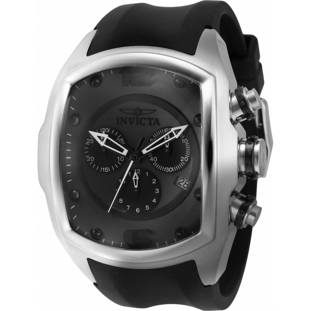 Invicta Invicta Men's Watch - Lupah Chronograph Date Display Black Dial Rubber Strap | 43638 1