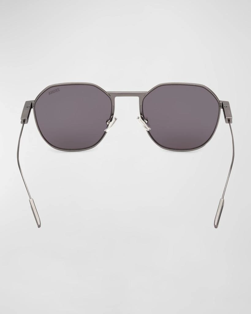 Zegna Men's Metal Round Sunglasses 5