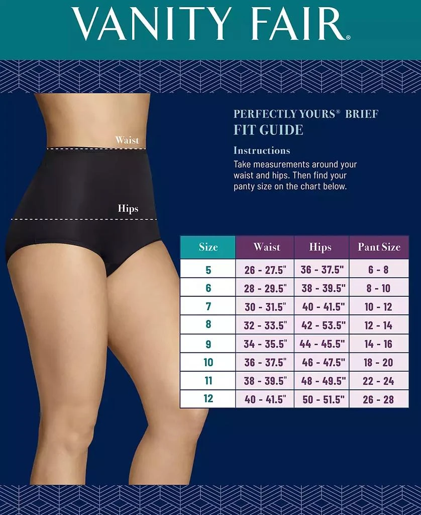 Vanity Fair Women's 3-Pk. Perfectly Yours Cotton Brief Underwear 15320 2