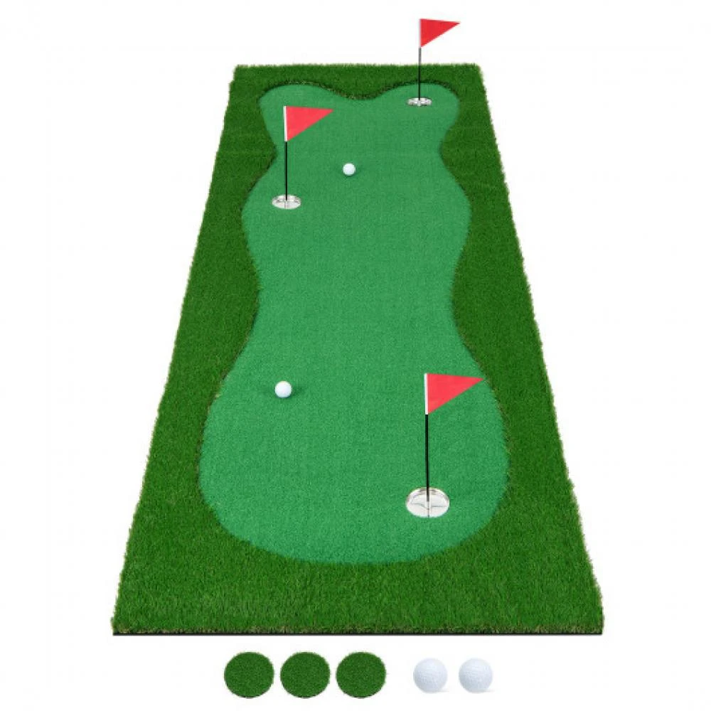 Hivvago Golf Putting Green with Realistic Artificial Grass Turf-S 4