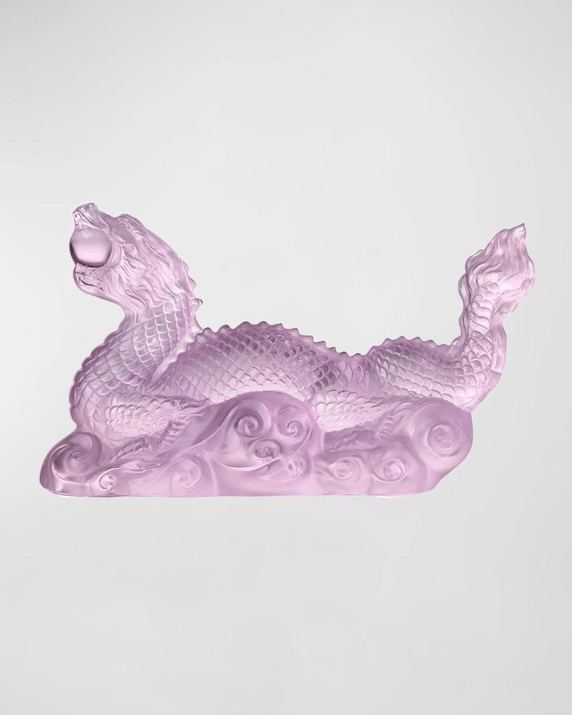 Lalique Dragon Tianlong Sculpture, Pink 1