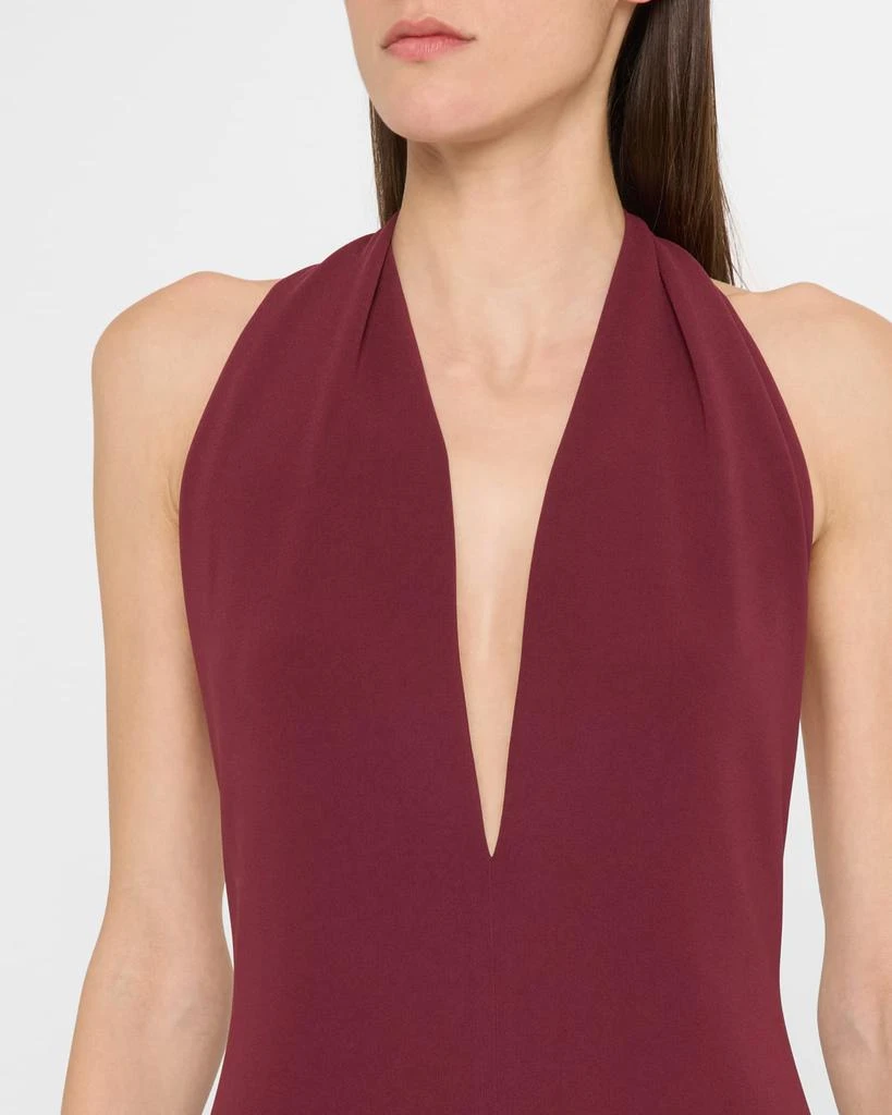 Proenza Schouler Plunging Halter Twisted Matte Viscose Maxi Dress 5