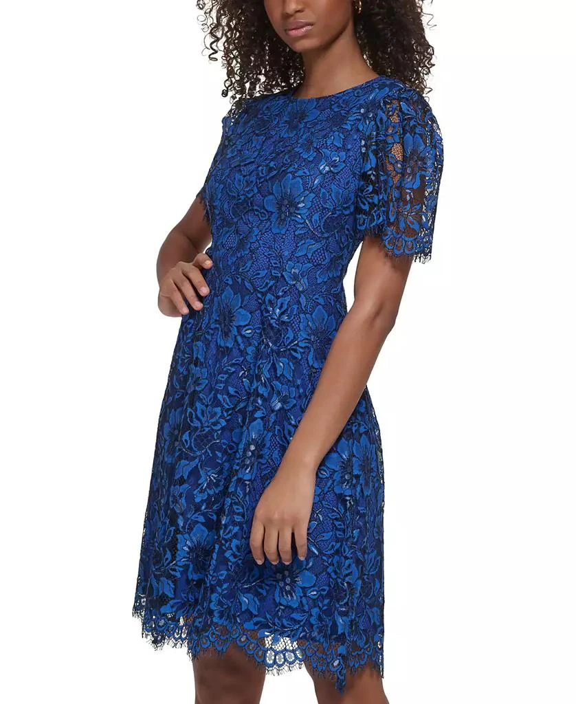 Jessica Howard Women's Flutter-Sleeve Seamed Fit & Flare Dress 3