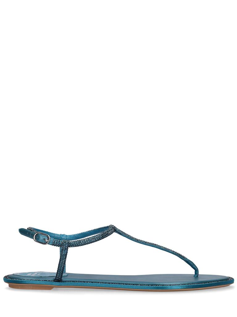 RENÉ CAOVILLA 10mm Diana Satin Thong Sandals