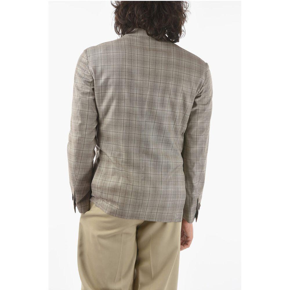 Corneliani Plaid Checked 2-Buttons SPORTSWEAR Blazer with Side Men's Vents