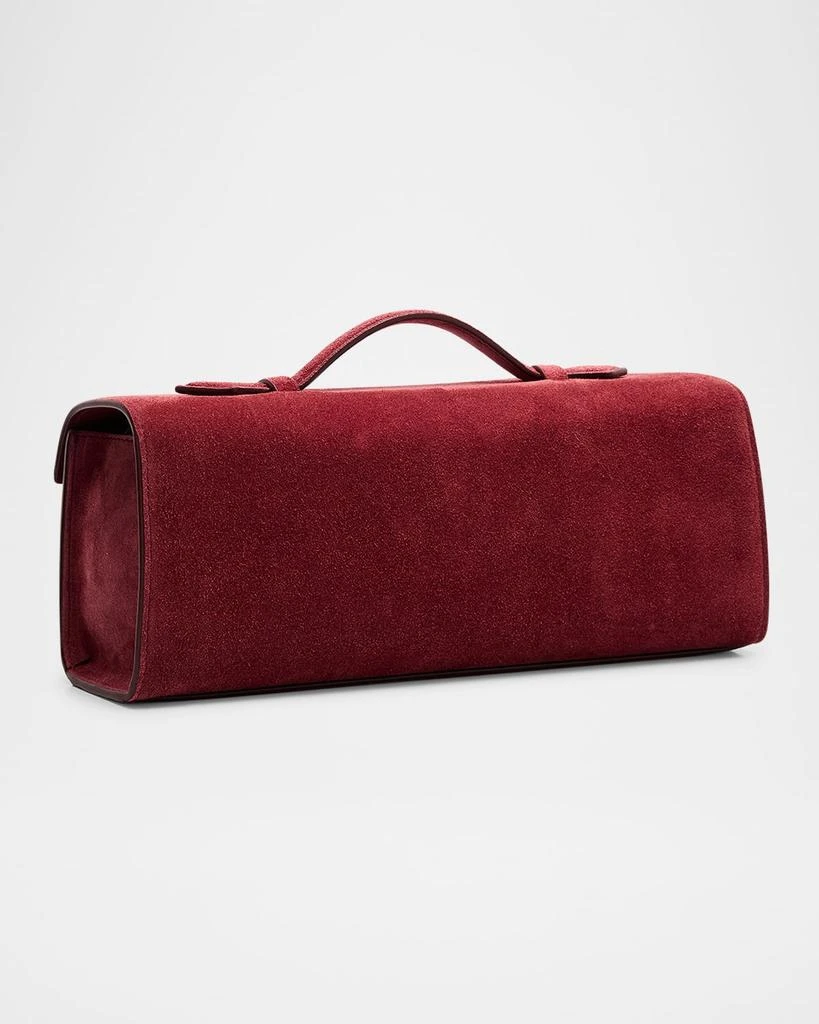 SAVETTE Slim Symmetry Pochette Suede Top-Handle Bag 3