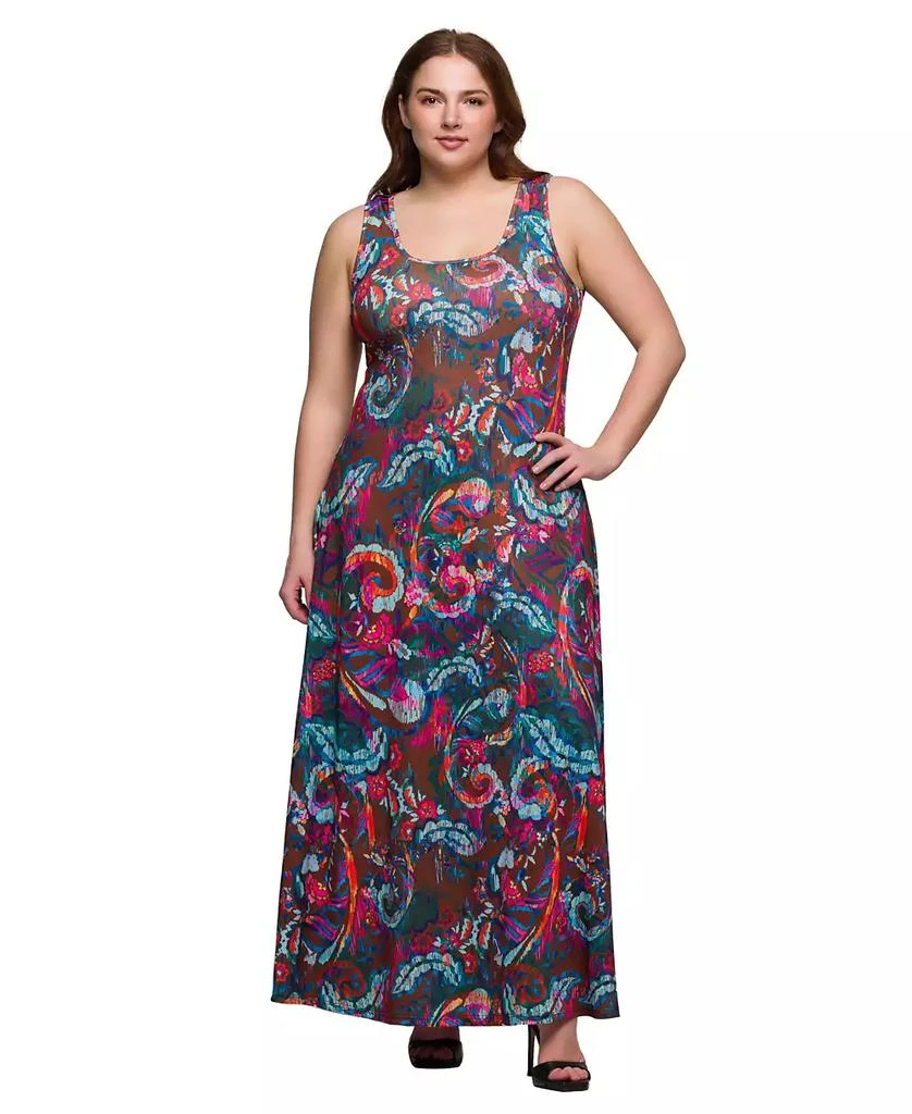 pink maxi dress with neck scarf Nomia Scarf Bias Maxi Dress in Peony