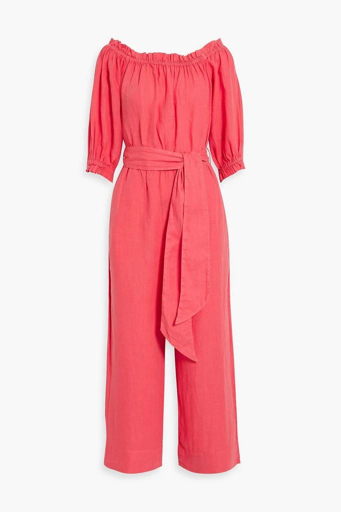 Joie Josepha cropped linen wide-leg jumpsuit 1