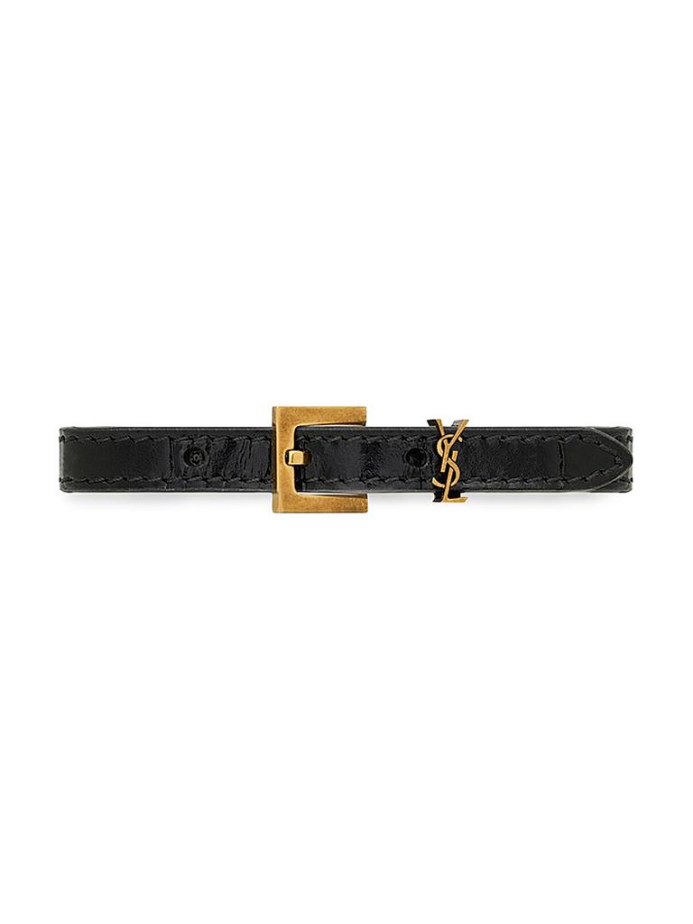 Yves Saint Laurent Cassandre Belt Bracelet in Leather - Belts