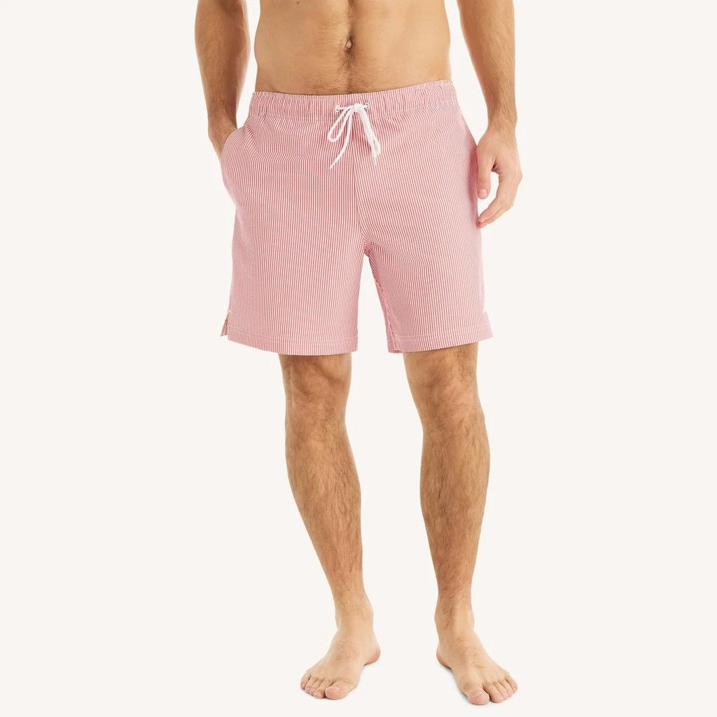 Nautica Mens 7" Seersucker Quick-Dry Swim