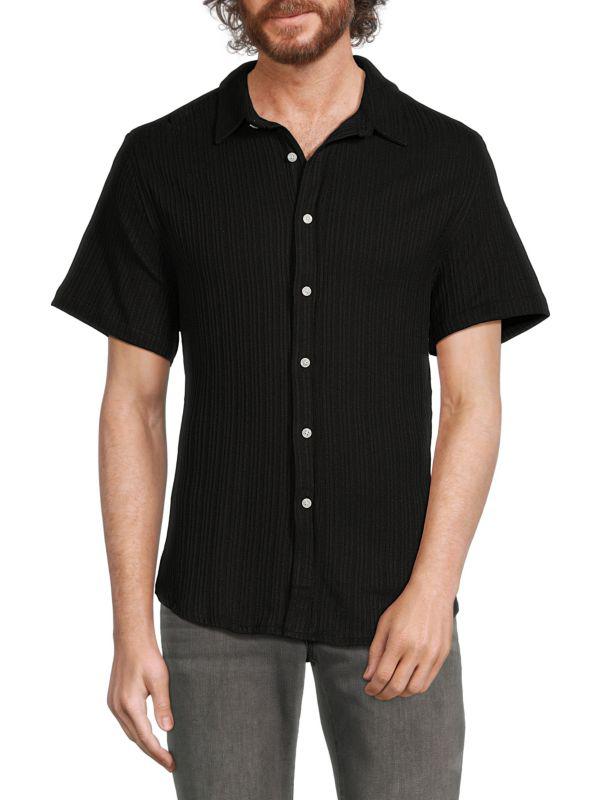 Original Paperbacks Reine Striped Jacquard Button Down Shirt