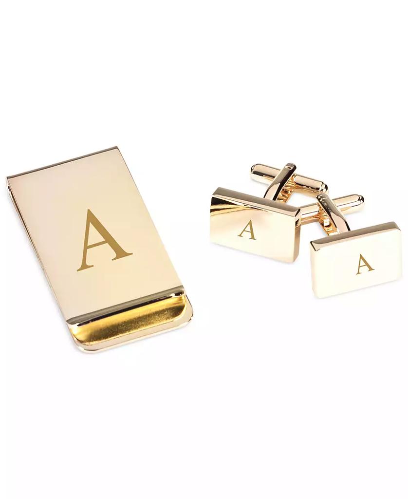 Bey-Berk Gold Plated Cufflinks and Money Clip Set