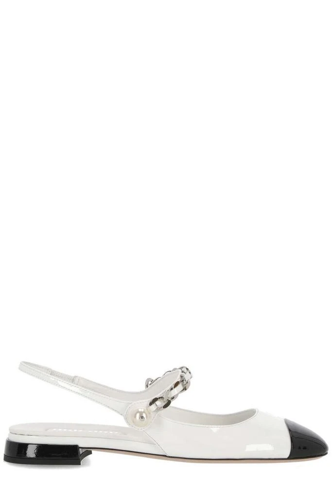 Miu Miu Miu Miu Two-Tone Slingback Flat Shoes 1