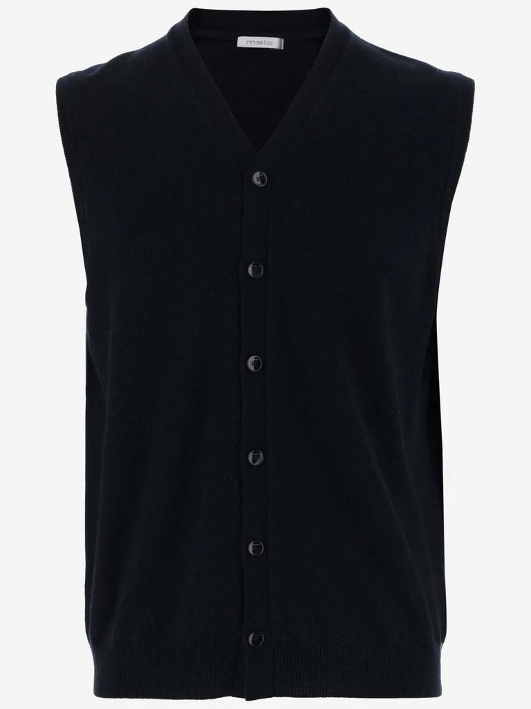 MALO Malo Sleeveless Button Jacket 1