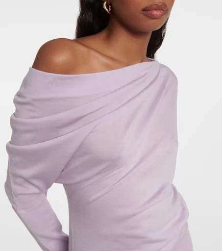 Tom Ford Off-shoulder cashmere and silk sweater 4