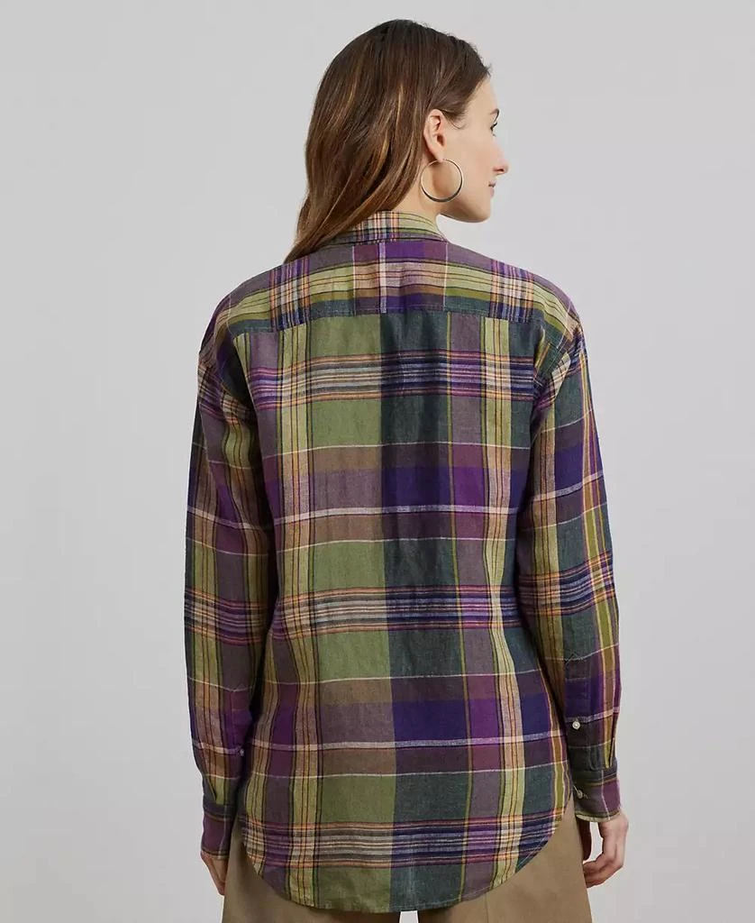 Ralph Lauren Women's Relaxed-Fit Plaid Linen Shirt, Regular & Petite 2