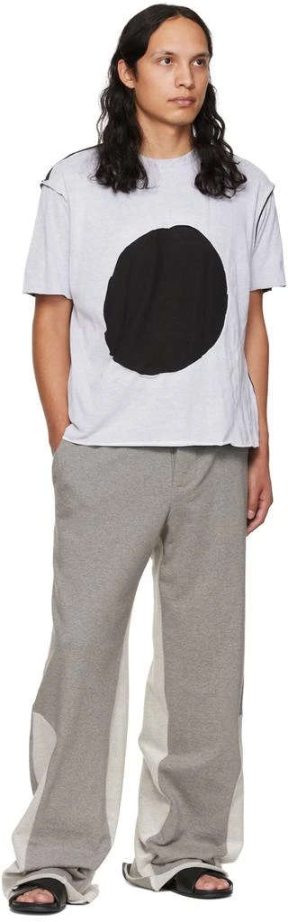 Edward Cuming SSENSE Exclusive White & Black Circle Window T-Shirt 4