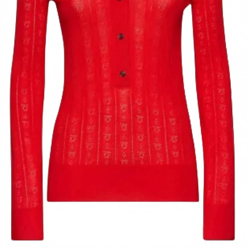 Salvatore Ferragamo Women
s Gancini Knit Sweater In Red 3